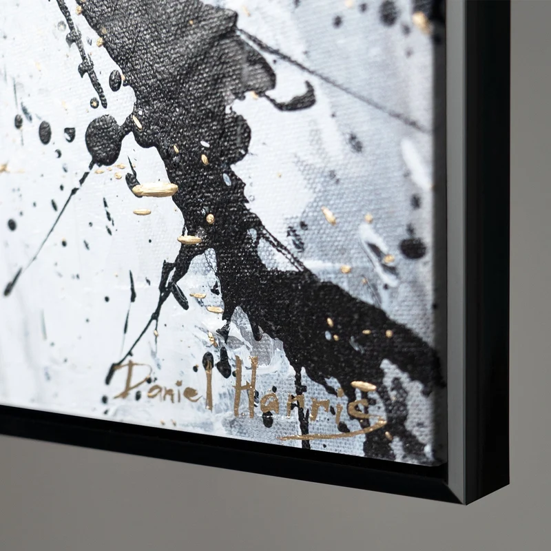 Handgemaltes Acrylbild „Galoppierendes Pferd“ – dynamische Wanddeko auf Leinwand mit Rahmen