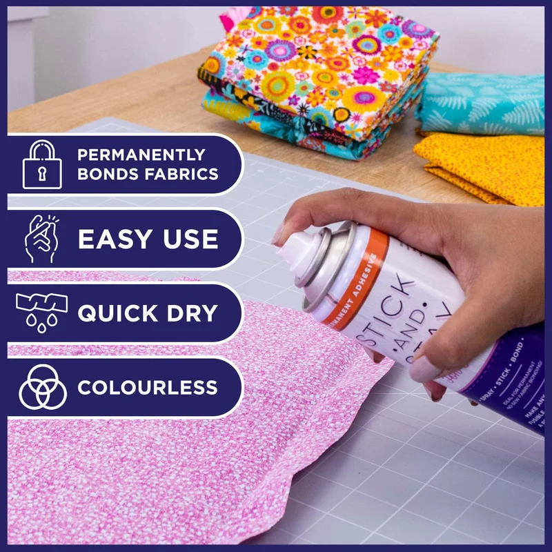 Crafter's Companion - Stick and Stay Adhesive For Fabric (ORANGE CAN)