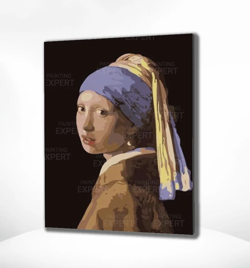 Diamond Painting Mädchen mit der Perlenohrring