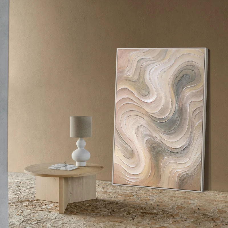 Moderne Wandkunst „Sanfte Strömung“ – Handgemaltes Acrylbild auf Leinwand