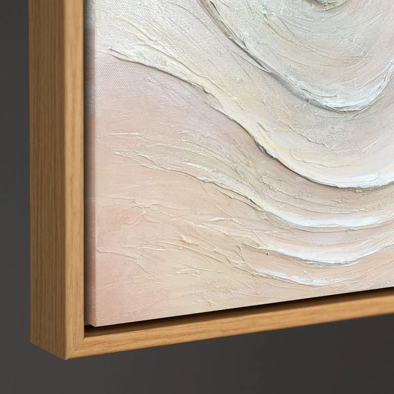 Moderne Wandkunst „Sanfte Strömung“ – Handgemaltes Acrylbild auf Leinwand