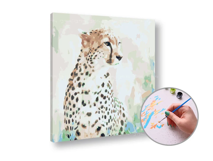 Paint by Numbers CHEETAH IN LOVE – Low Difficulty