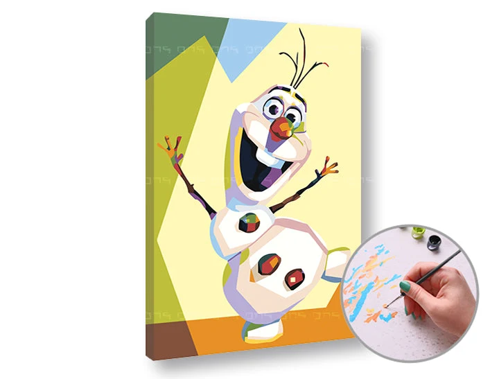 FROZEN OLAF Paint by Numbers | Low Difficulty