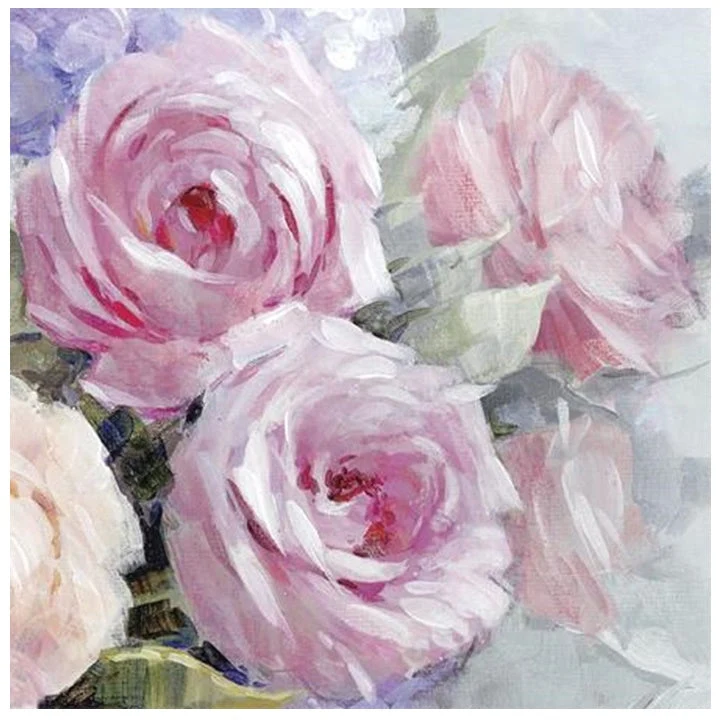 Pink Roses Decoupage Napkins - 1 pc