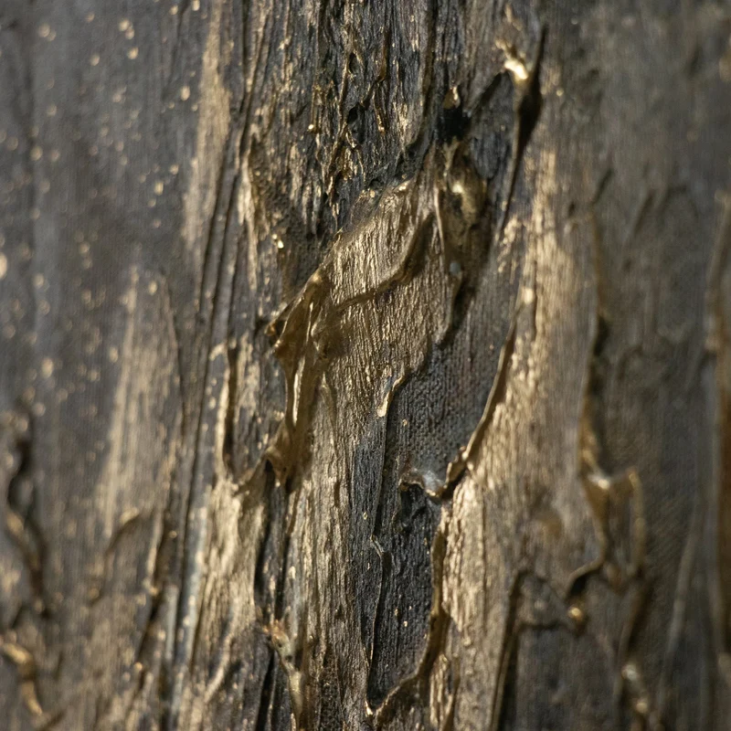 Moderne Kunst auf Leinwand – Abstraktes Bild mit Rahmen "Spiegelungen III"