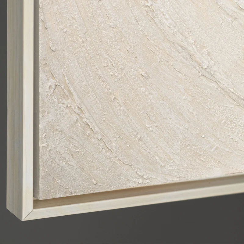 Abstrakte Wandbilder Beige – Struktur Gemälde modern „Echos der Zeit“