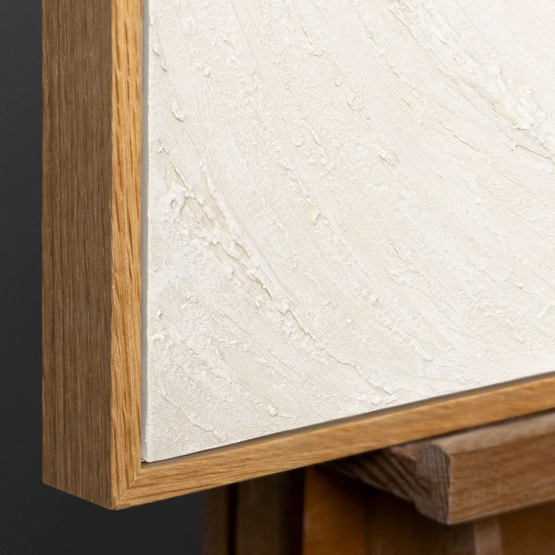 Abstrakte Wandbilder Beige – Struktur Gemälde modern „Echos der Zeit“