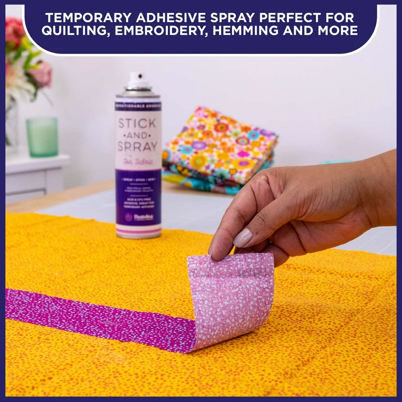 Crafter's Companion - Stick and Spray Adhesive For Fabric - Repositionable (DARK BLUE CAN)