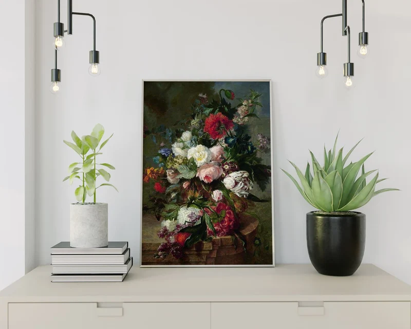 Diamond Painting Blumen in einer Vase