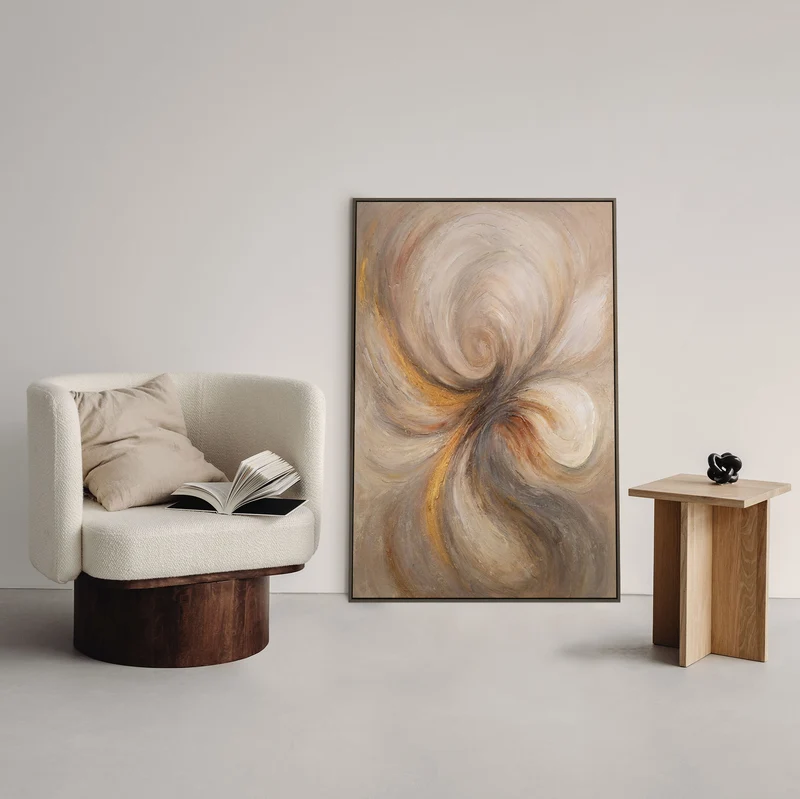 Abstraktes Leinwandbild „Energie des Stroms“ – Moderne Kunst für Wohnzimmer