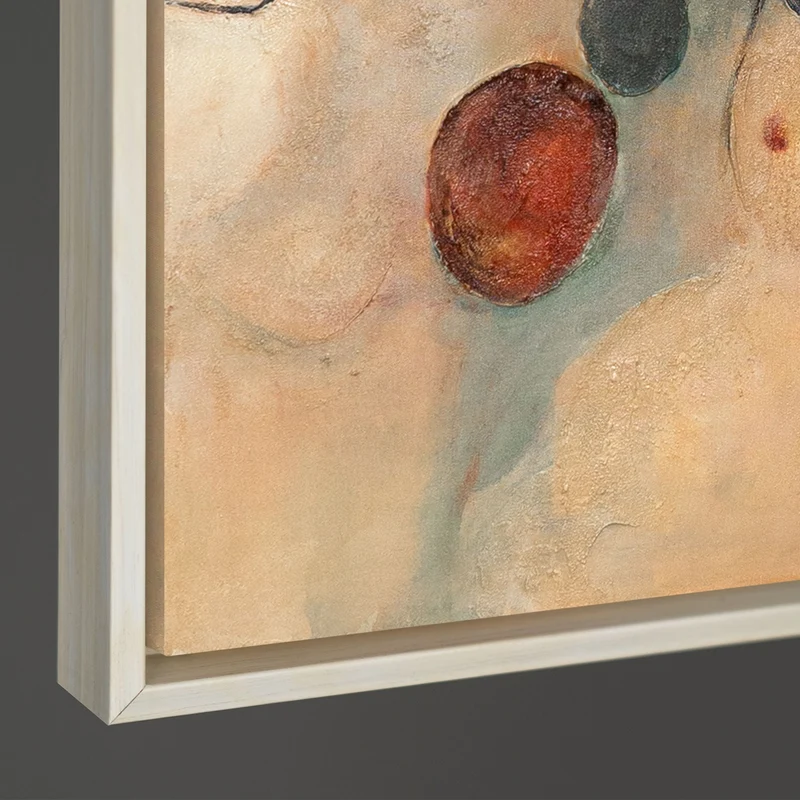 Abstraktes Leinwandbild „Scharlachrote Sternbilder“ – Handgemalte Kunst für Wohnzimmer