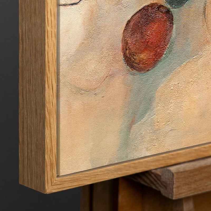 Abstraktes Leinwandbild „Scharlachrote Sternbilder“ – Handgemalte Kunst für Wohnzimmer