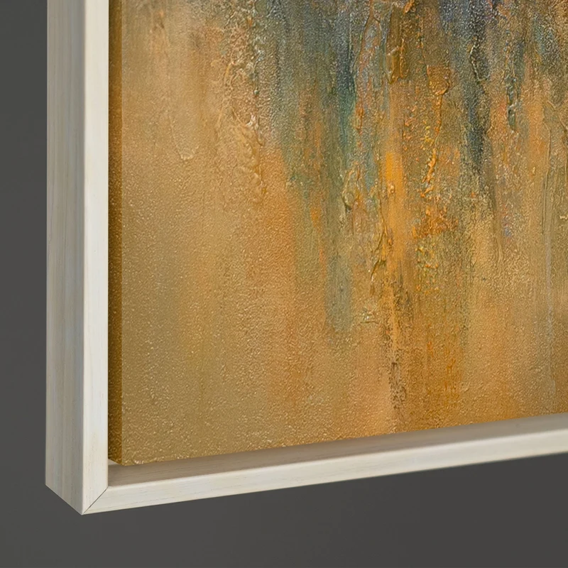Handgemaltes Acrylbild „Goldener Weite“ – Moderne Wandkunst Naturfarben