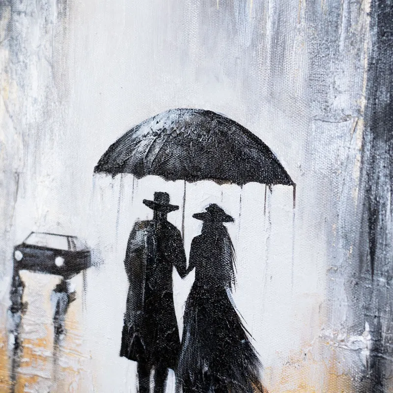 Abstrakte Acrylbilder Malerei Leinwand "Goldener Abend" moderne Kunst 115x50cm