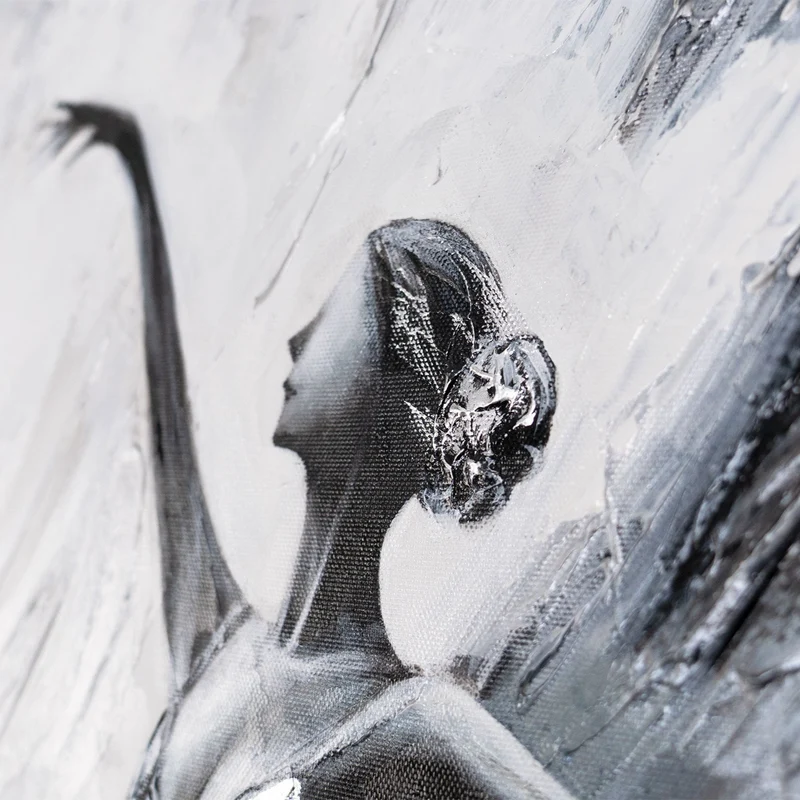 Gemälde abstrakte Malerei – Leinwandbild "Die Kraft der Anmut" 115×50 cm