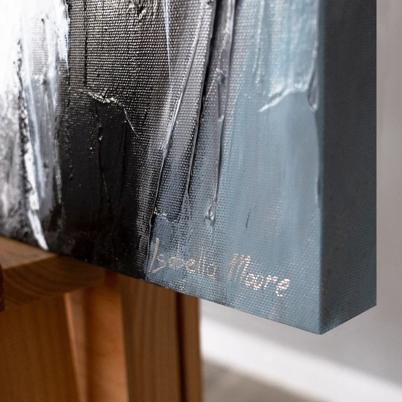Gemälde abstrakte Malerei – Leinwandbild "Die Kraft der Anmut" 115×50 cm