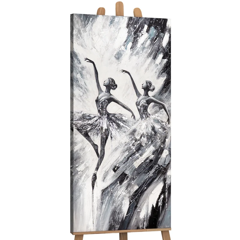 Gemälde abstrakte Malerei – Leinwandbild "Die Kraft der Anmut" 115×50 cm