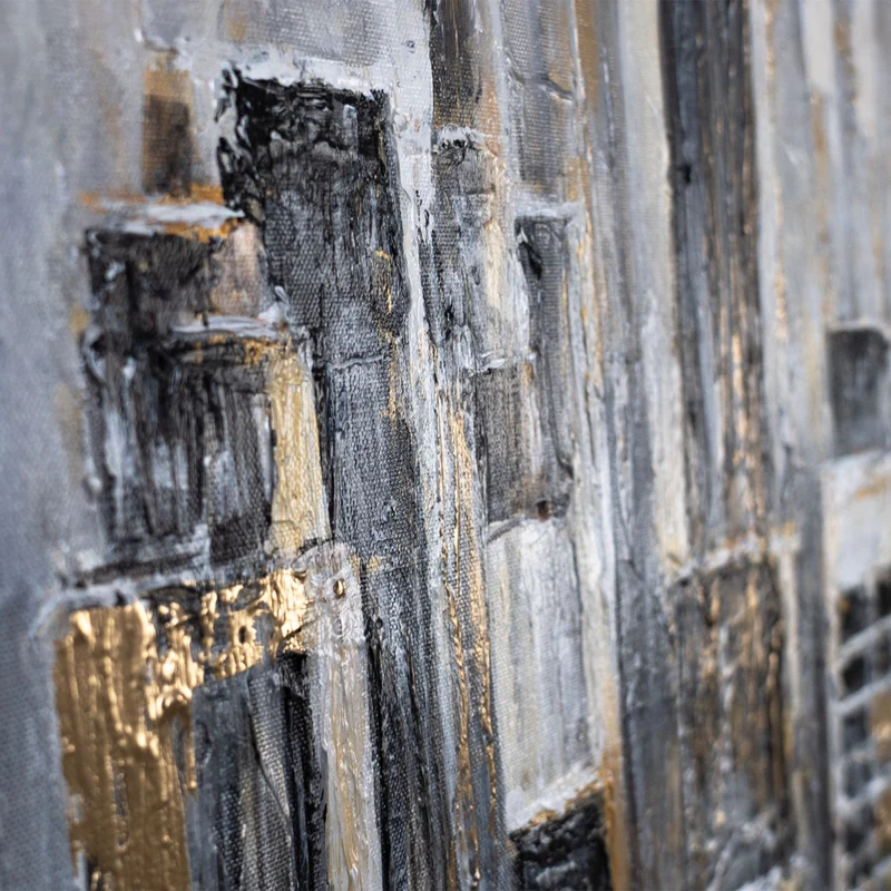 Abstrakte Bilder auf Leinwand "Die Kraft der Architektur" Acrylbild Cityscape 115x50cm