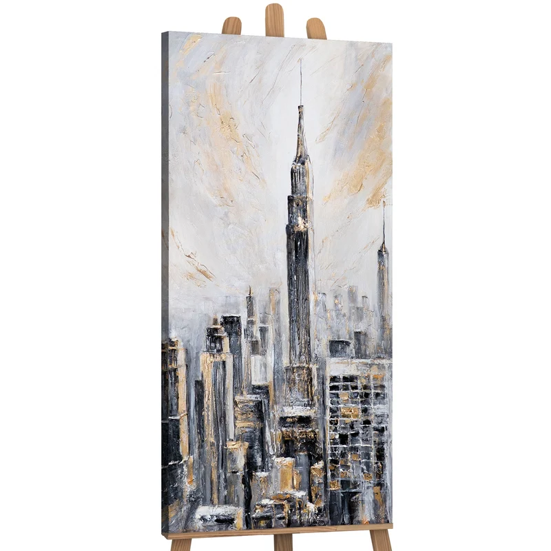 Abstrakte Bilder auf Leinwand "Die Kraft der Architektur" Acrylbild Cityscape 115x50cm