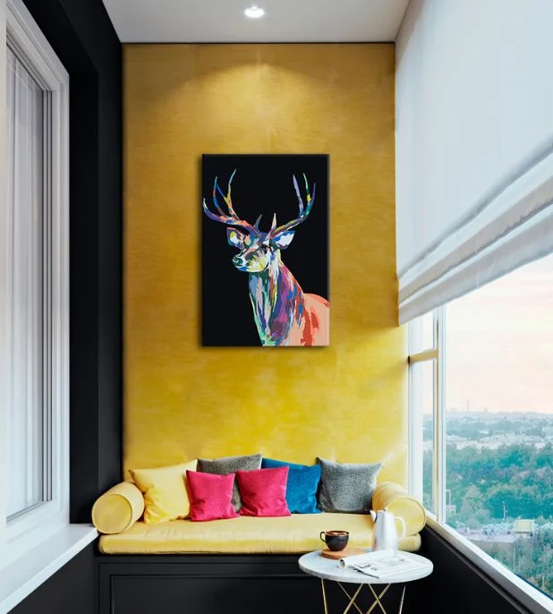 Colorful Deer Paint by Numbers, Low Difficulty, Special Black Edition