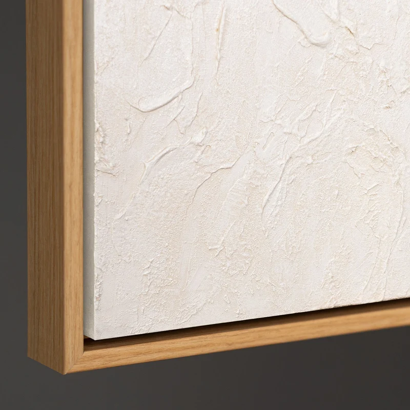 Moderne Wanddeko neutral – Abstraktes Bild Beige „Das Flüstern der Zeit“