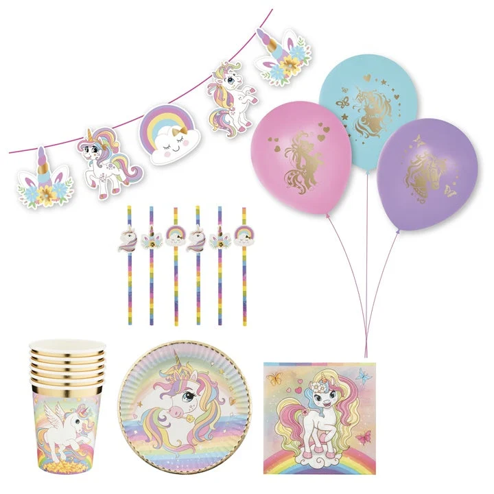 Unicorn Children's Party Set of 43