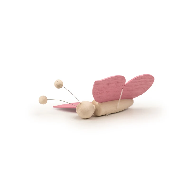 Schmetterling gross mit Faden pink hell