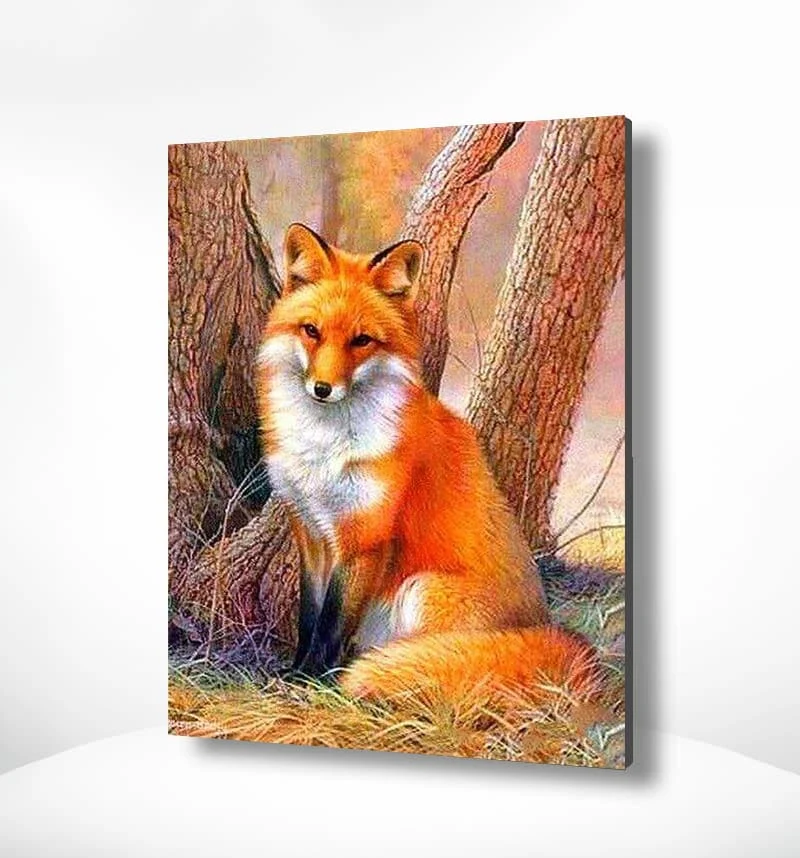Malen nach Zahlen Fuchs im Zorn