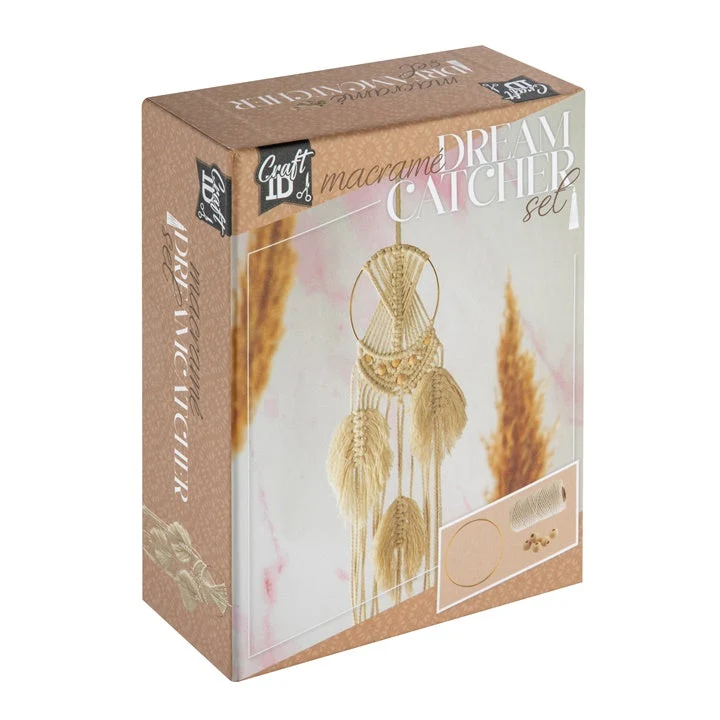 Macramé Dream Catcher Set with Feathers