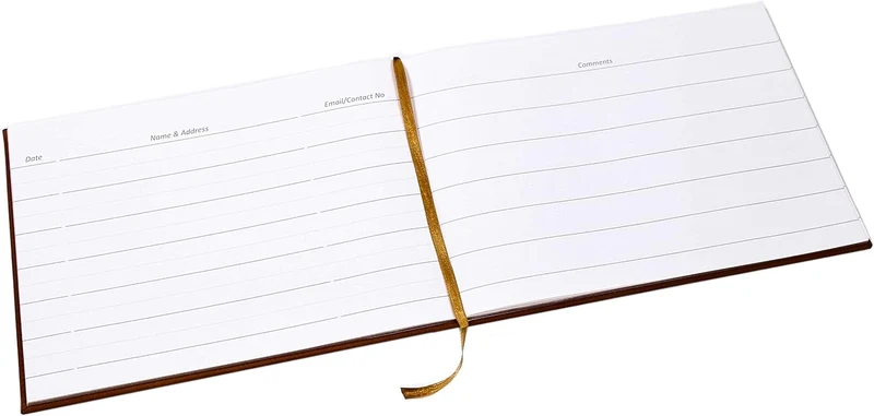 Esposti - Visitors Book Tan Soft Touch Faux Leather