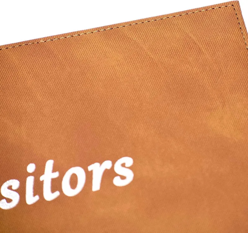 Esposti - Visitors Book Tan Soft Touch Faux Leather