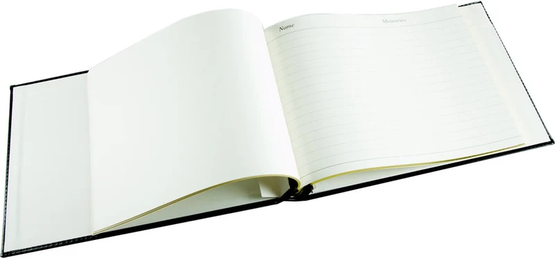Esposti - Loose Leaf Funeral Book of Condolence Black with Presentation Box EL59
