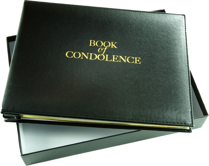Esposti - Loose Leaf Funeral Book of Condolence Black with Presentation Box EL59