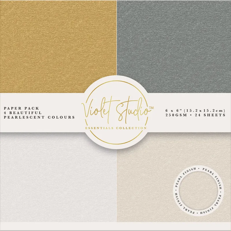 Violet Studio - 6" x 6" Double Sided Paper Pad 250gsm - Pearlescent