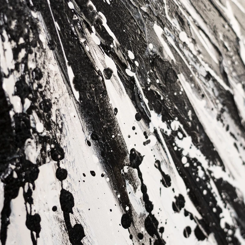 Handgemaltes Acrylbild "Die Dame" – moderne Wanddeko auf Leinwand 115x50 cm