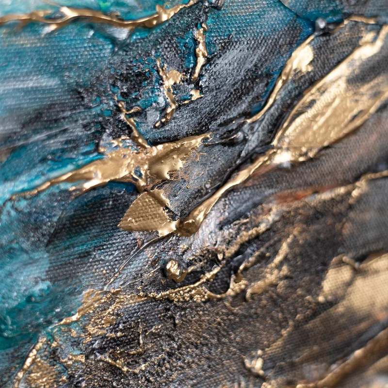 Handgemalte acrylbilder auf Leinwand abstrakt "Das Licht des Horizonts" 115x50cm