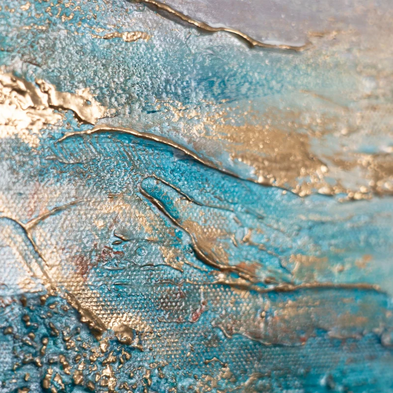 Handgemalte acrylbilder auf Leinwand abstrakt "Das Licht des Horizonts" 115x50cm