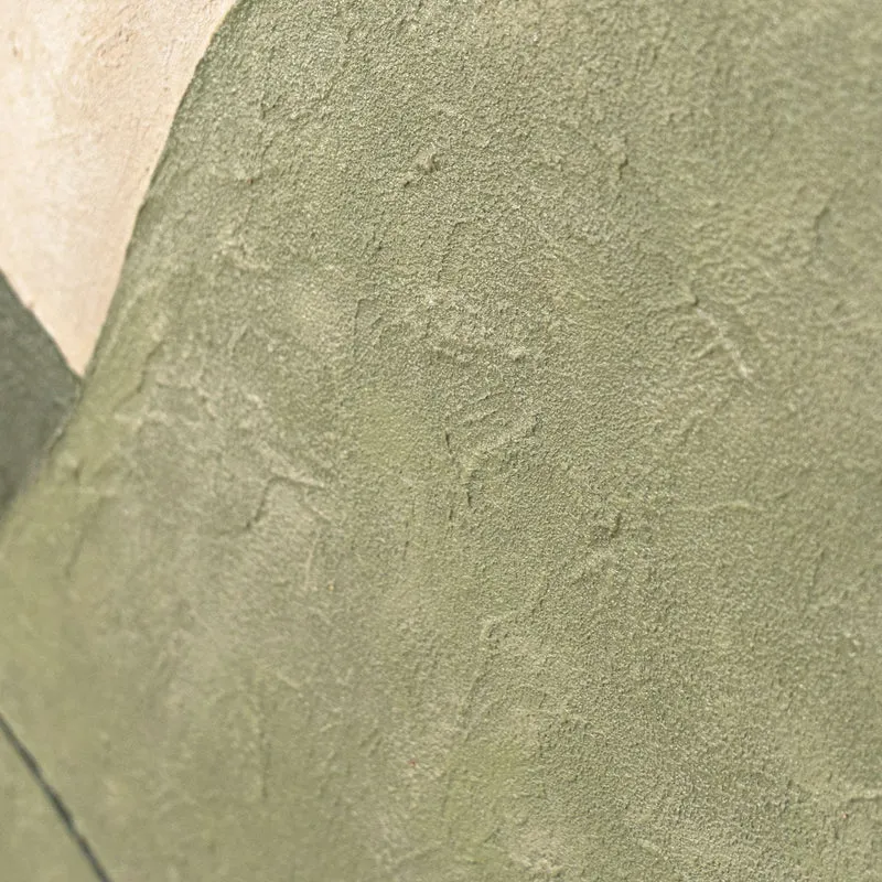 Abstraktes Wandbild mit Struktur in Beige, Grün & Gold – Modernes Acrylgemälde auf Leinwand