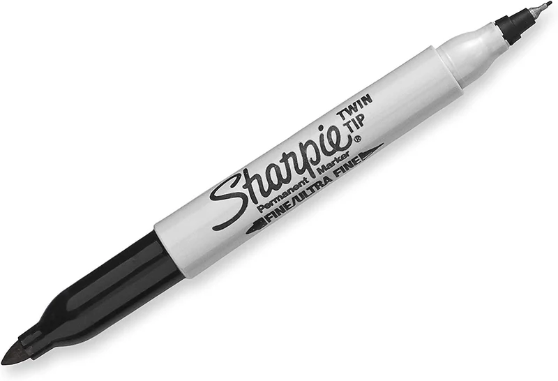 Sharpie - Black permanent marker - Twin-tip - Fine & Ultra Fine - Carded