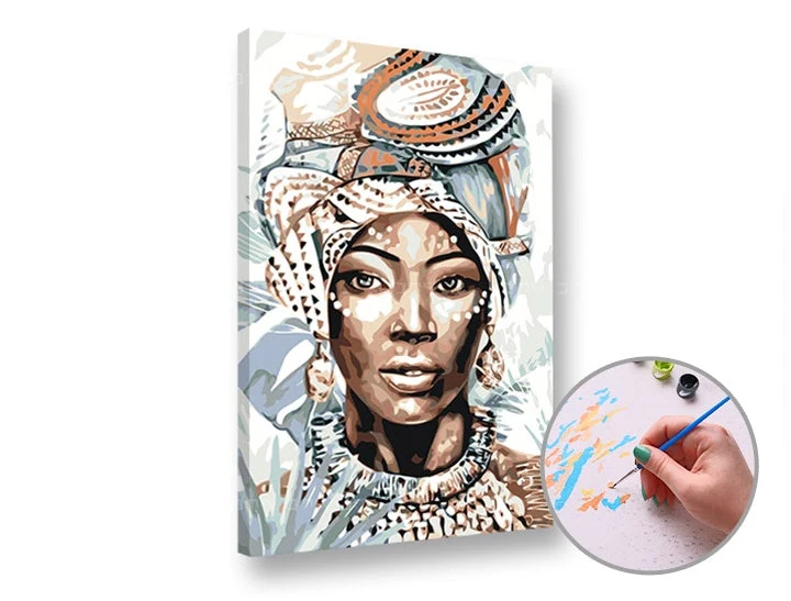 Paint by Numbers AFRICAN WOMAN – Intermediate Difficulty
