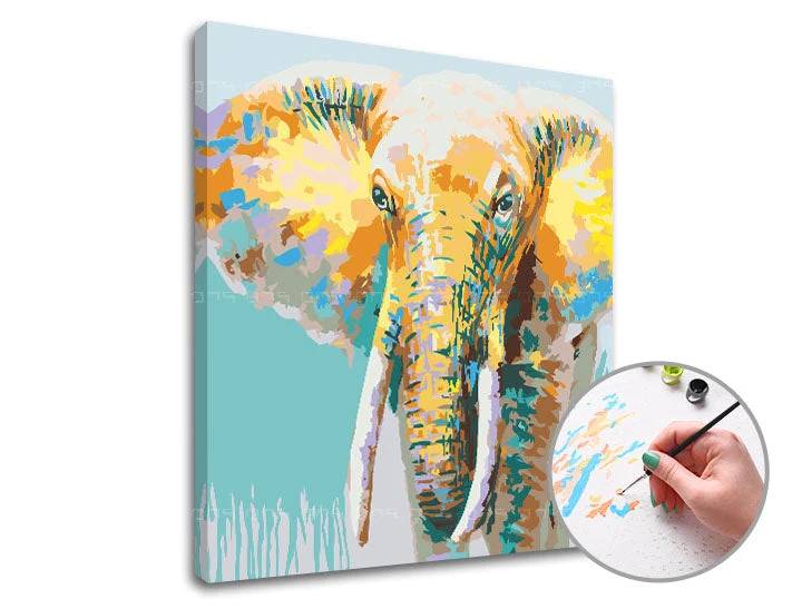 Paint by Numbers African Elephant | Low Difficulty