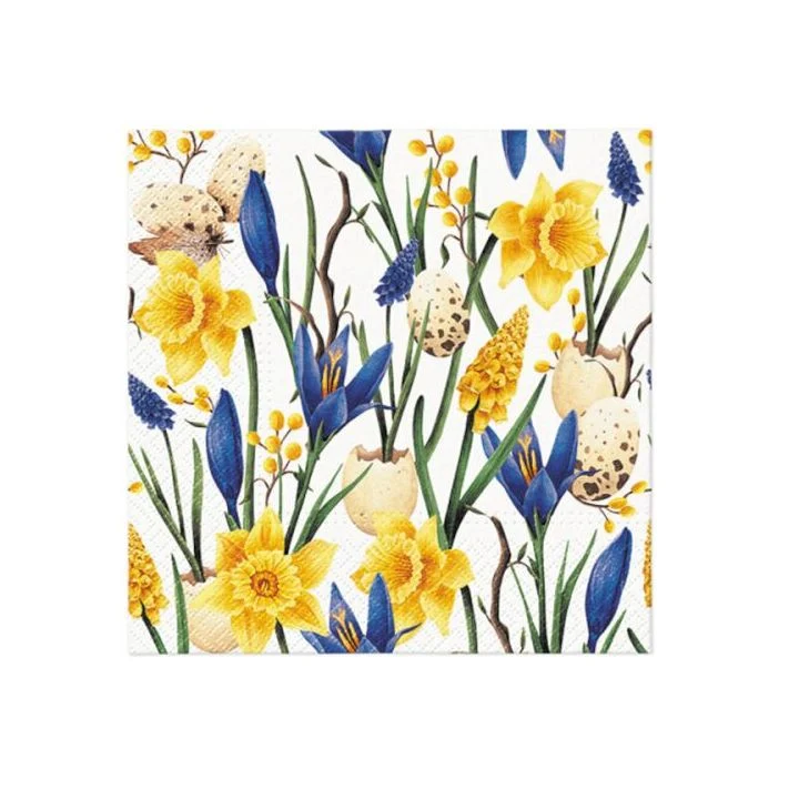 Decoupage Napkins - Muscari with Daffodils - 1 pc