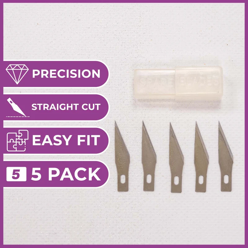Crafter's Companion Knife Replacement Blades - Straight (5 Piece)