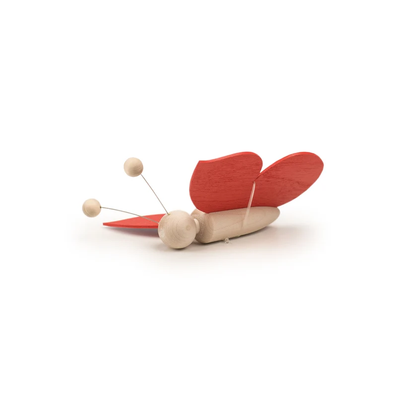 Schmetterling gross mit Faden rot