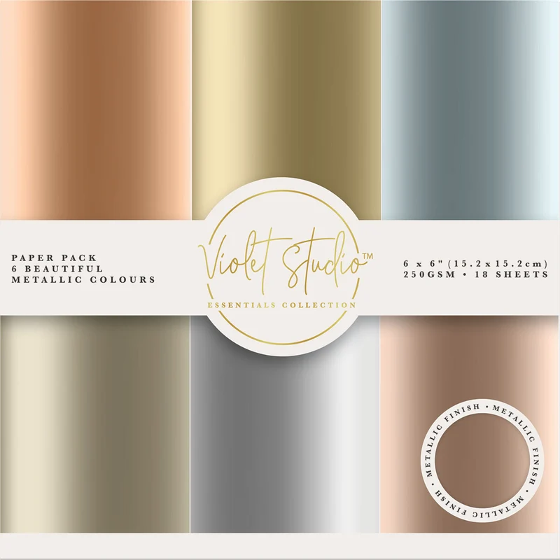 Violet Studio - 6" x 6" Paper Pad 250gsm - Metallics