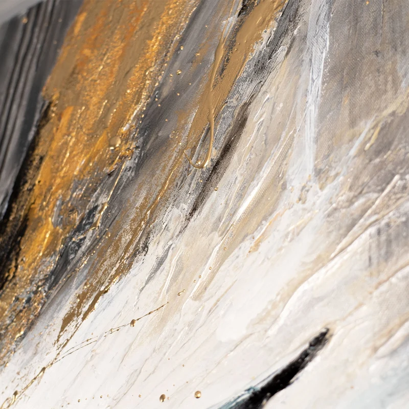Handgemaltes Leinwandbild "Stolzer Geist" – Acrylbild auf Leinwand modern 115x50cm