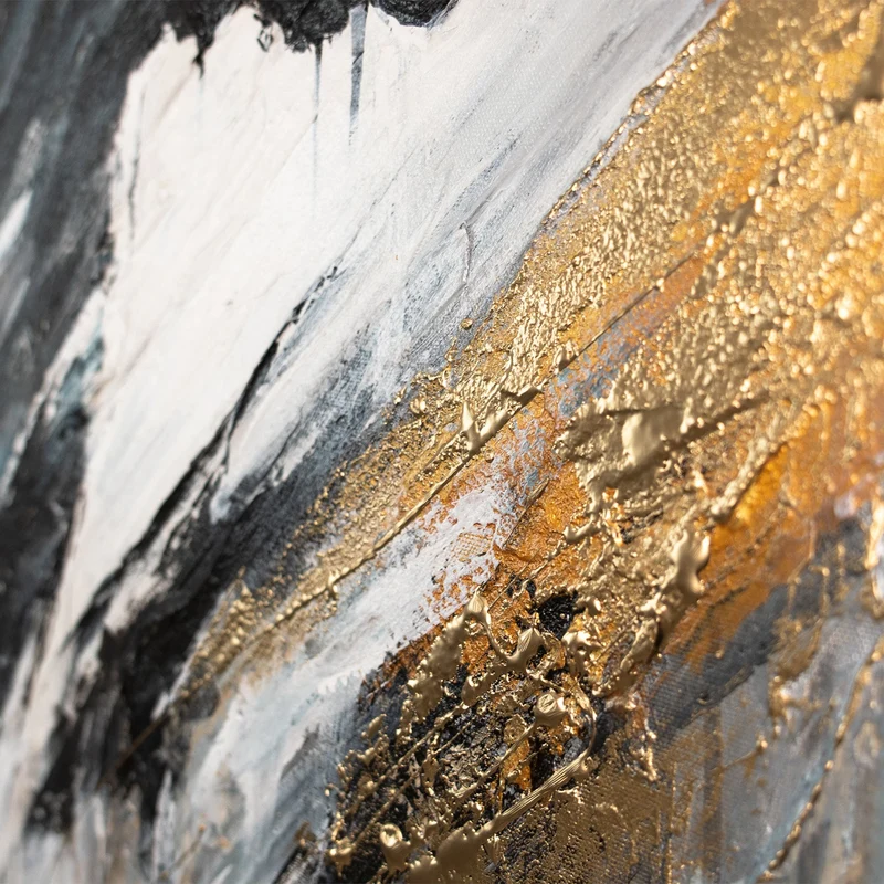 Handgemaltes Leinwandbild "Stolzer Geist" – Acrylbild auf Leinwand modern 115x50cm