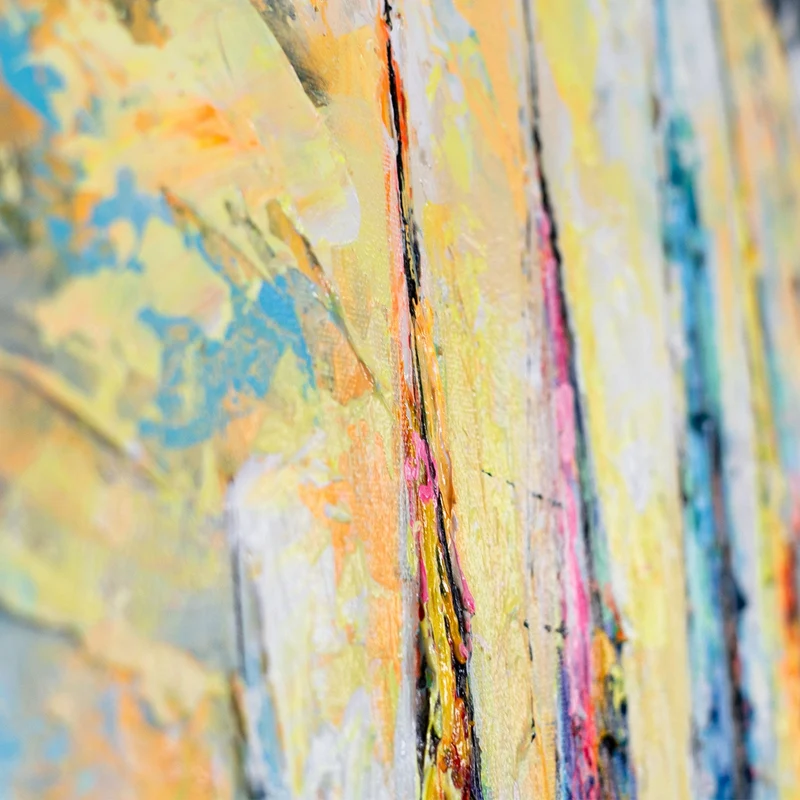 Abstraktes Gemälde "Coloured Sails" - Acrylmalerei auf Leinwand 115x50cm