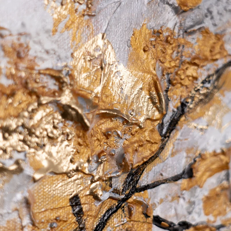 Schöne gemalte Bilder "Baum" – abstraktes handgemaltes Gemälde 115x50cm