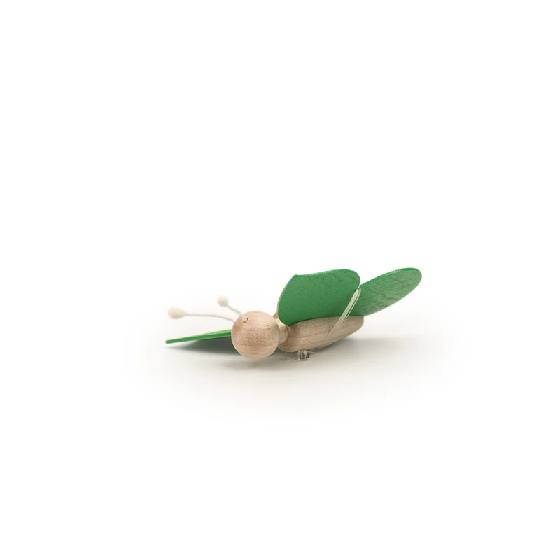 Mini-Schmetterling mit Faden grün